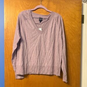 NWT GAP Light Purple V-Neck Sweater